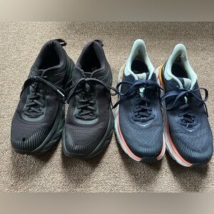 Pair of Hoka sneakers